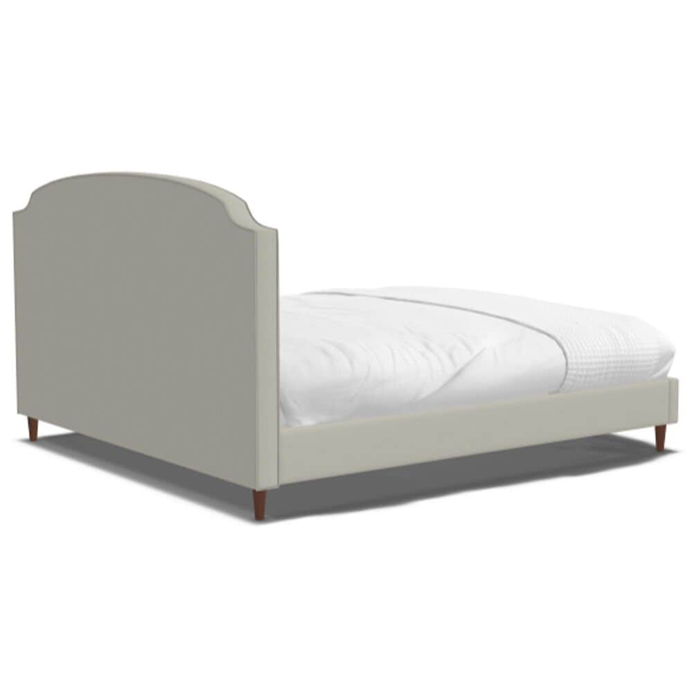 Jonathan Louis Design Lab King Platform Bed with Thrillist Pearl Upholstered in Walnut, , large