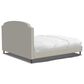 Jonathan Louis Design Lab King Platform Bed with Thrillist Pearl Upholstered in Walnut, , large