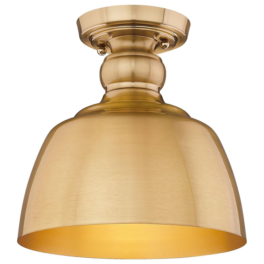 Golden Lighting Holmes 1-Light Flush Mount in Modern Brushed Gold, , large