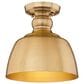 Golden Lighting Holmes 1-Light Flush Mount in Modern Brushed Gold, , large