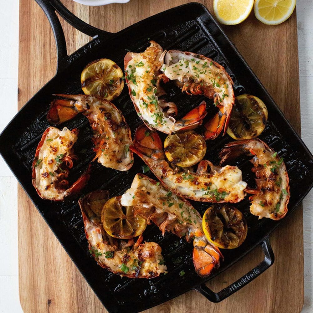 Lodge Blacklock 12&quot; Square Triple Seasoned Cast Iron Grill Pan in Black, , large