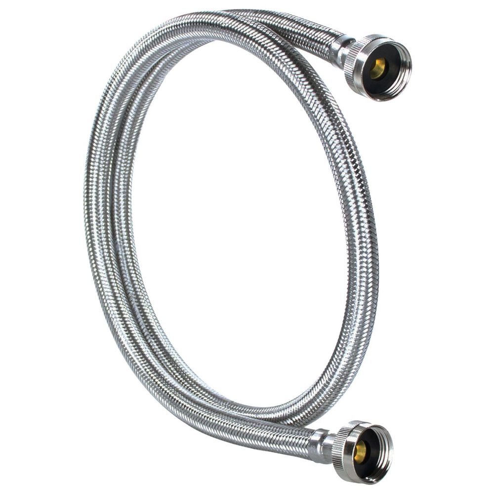 Starfrit 2-Pack 5' Braided Washing Machine Hoses in Stainless Steel, , large