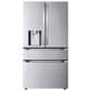 LG 28.6 Cu. Ft. 4-Door French Door with Dual Handles Refrigerator in PrintProof Stainless Steel, , large
