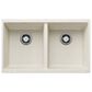 Blanco Precis 30" Equal Double Bowl Kitchen Sink in Soft White, , large