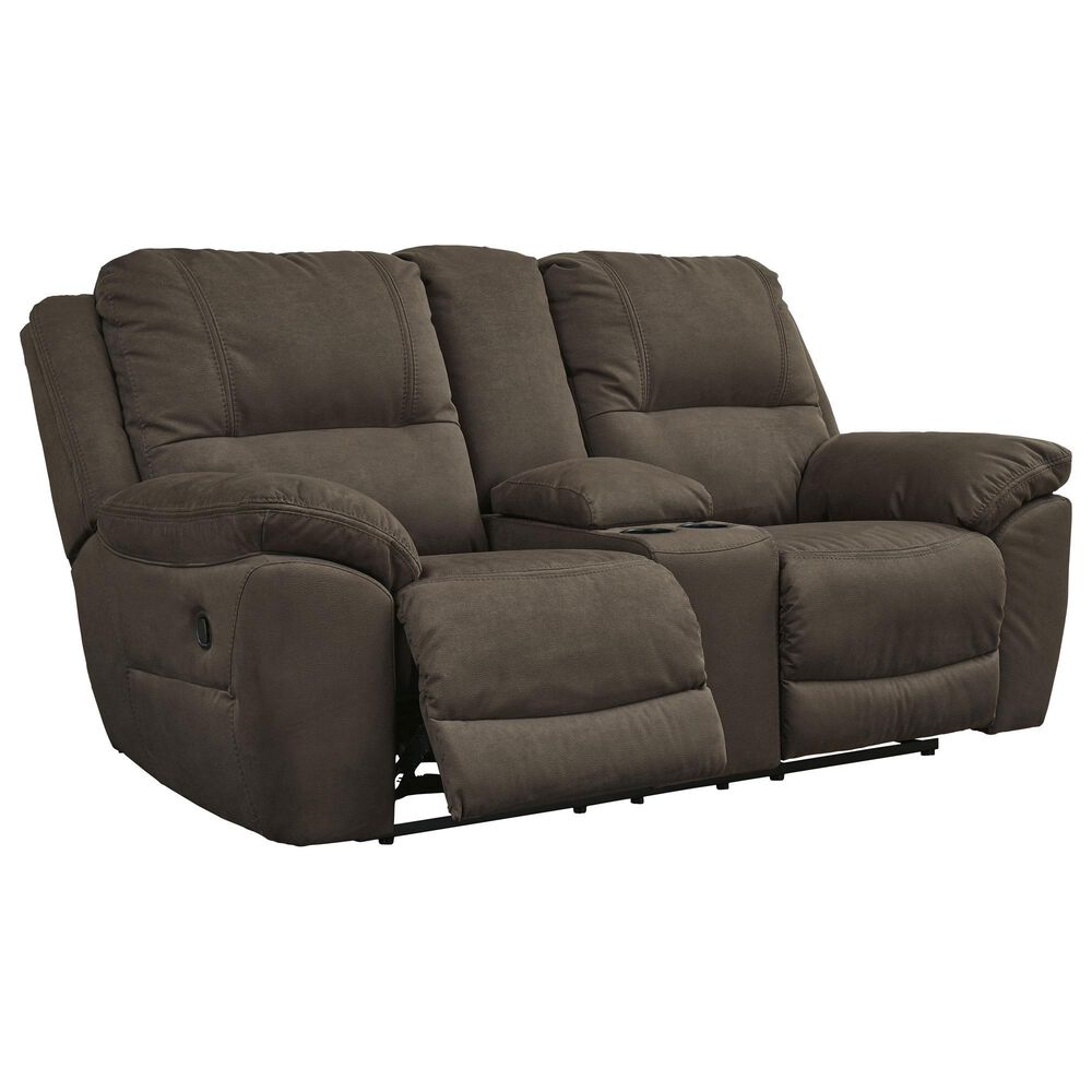 Ashley Next-Gen Gaucho Manual Reclining Loveseat with Console in Espresso, , large