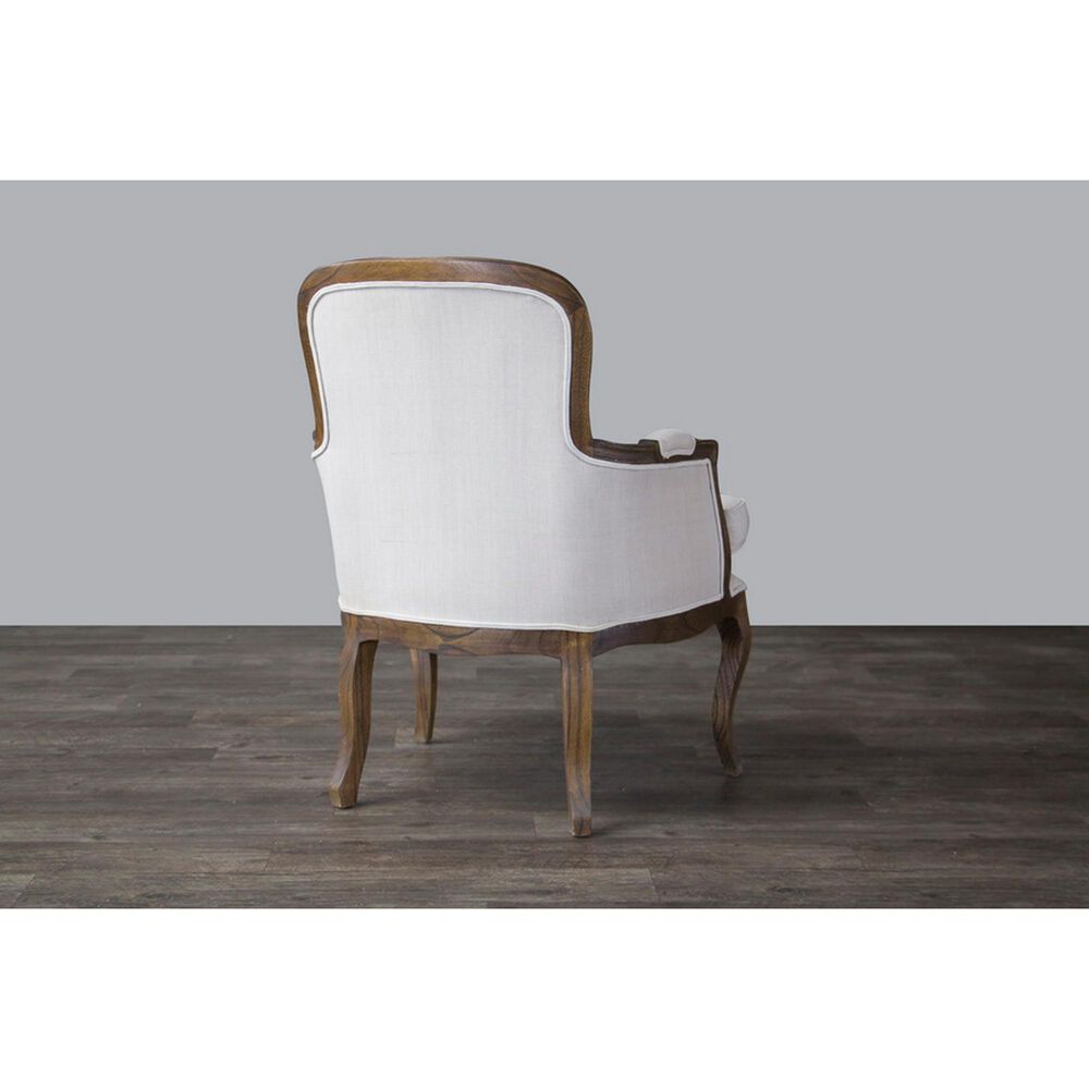 Baxton Studio Napoleon Accent Chair in Beige, , large
