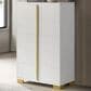 Pacific Landing Marceline 5-Drawer Chest in White and Gold, , large