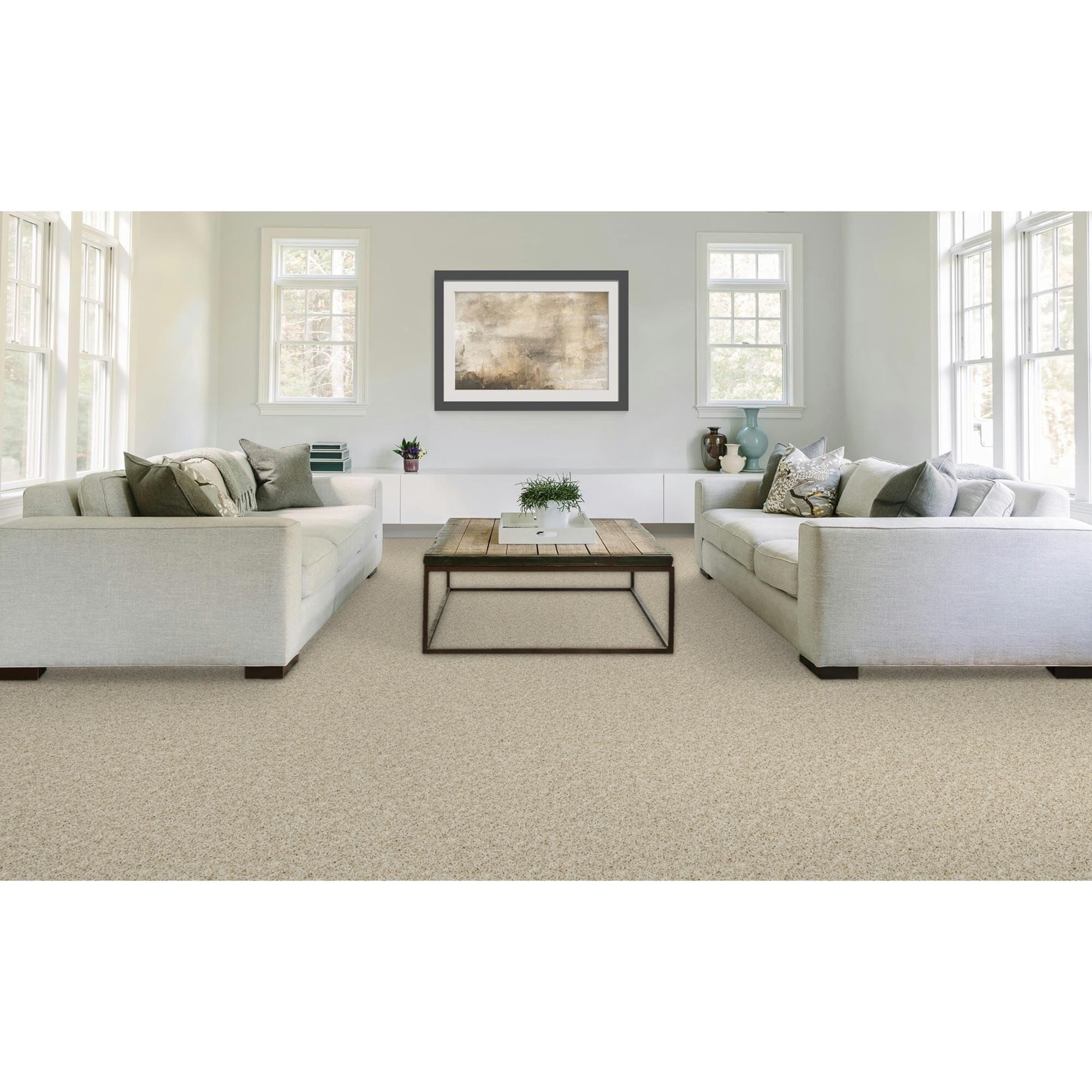 Mohawk Raise The Woof II Carpet in Frosted Almond
