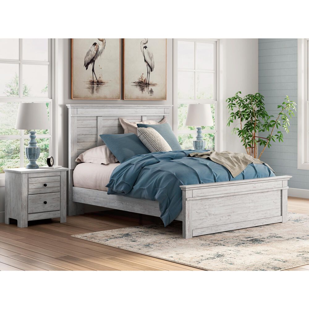 Ashley Makidern Queen Panel Bed in Whitewash, , large