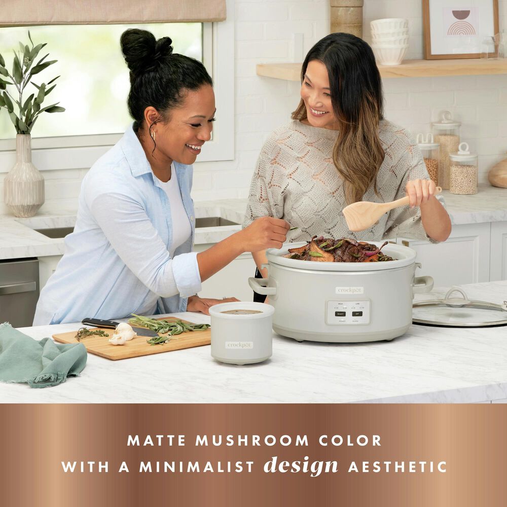 Crock-Pot 7-Quart Cook and Carry Slow Cooker in Mushroom, , large
