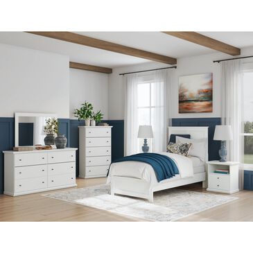 Ashley Bostwick Shoals 5-Piece Twin Panel Bedroom Set in White, , large