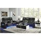 Ashley Boyington Power Reclining Loveseat with Console in Black, , large