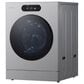 LG 5.8 Cu. Ft. Smart Front Load Washer and 9.0 Cu. Ft. Electric Dryer in Brushed Platinum Steel, , large