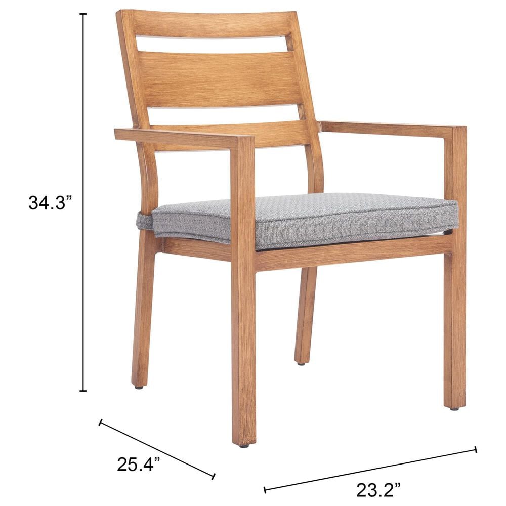 Zuo Modern Rader Dining Chair in Gray &#40;Set of 2&#41;, , large