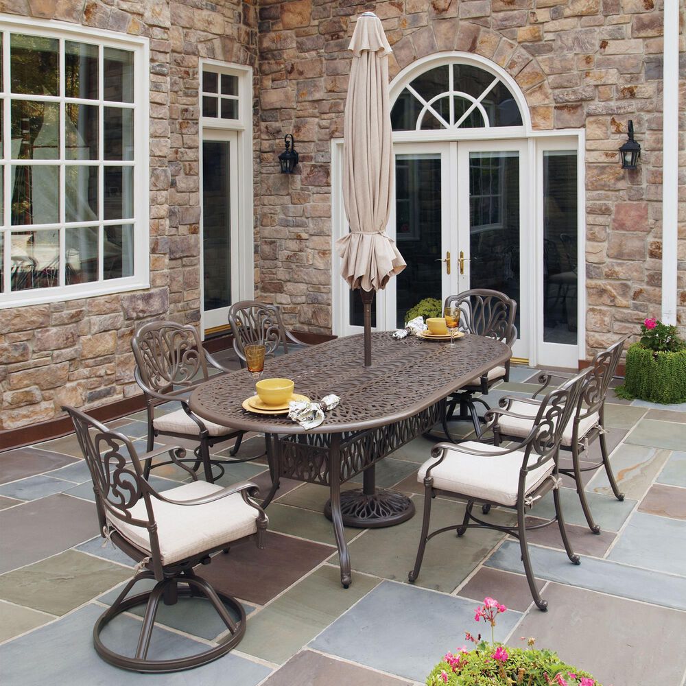 Homestyles Capri 9-Piece Dining Set in Taupe, , large