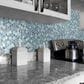Shaw Molten Hexagon Santorini 11.49" x 11.02" Glass Mosaic Sheet, , large