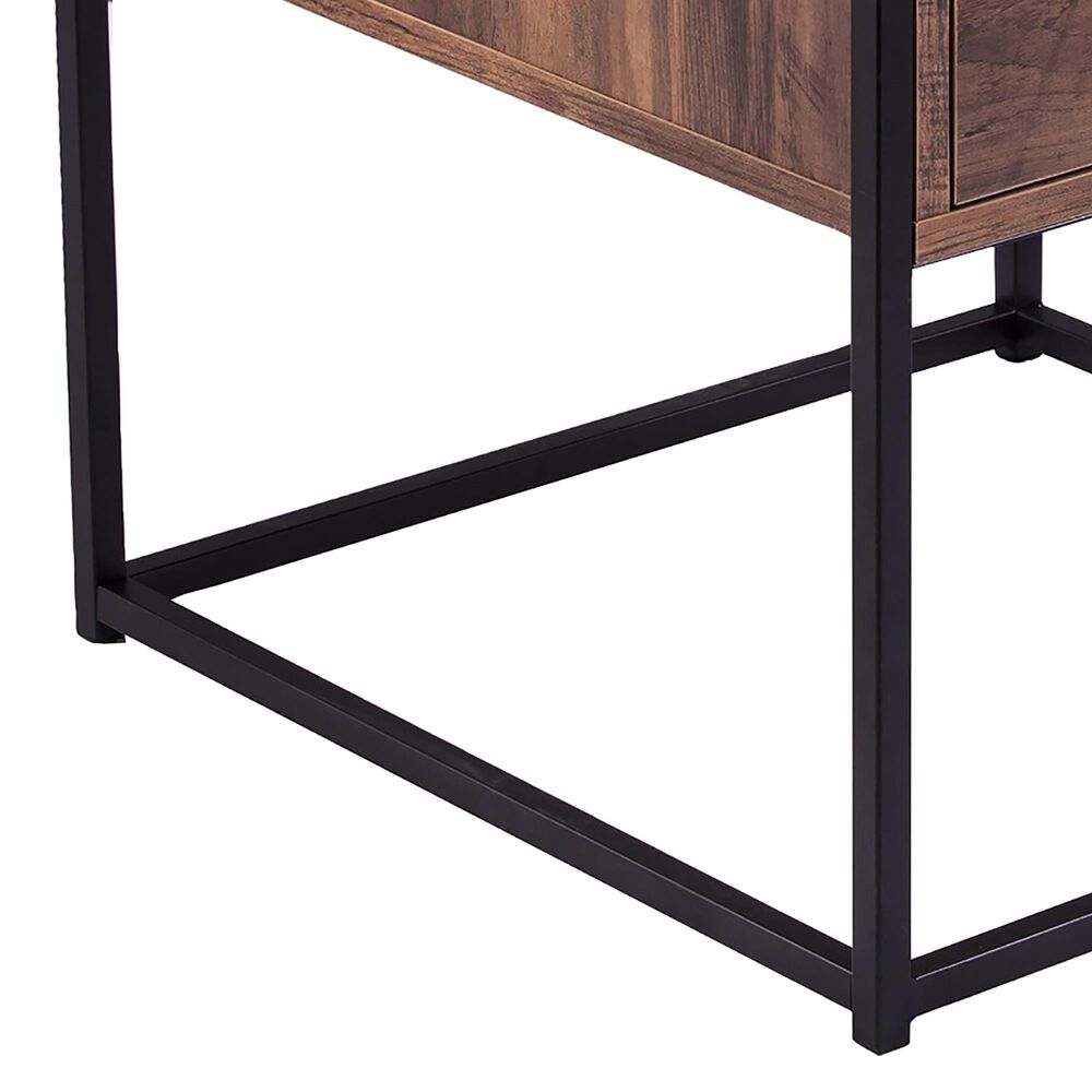 Southern Enterprises Olivern End Table in Black and Natural, , large