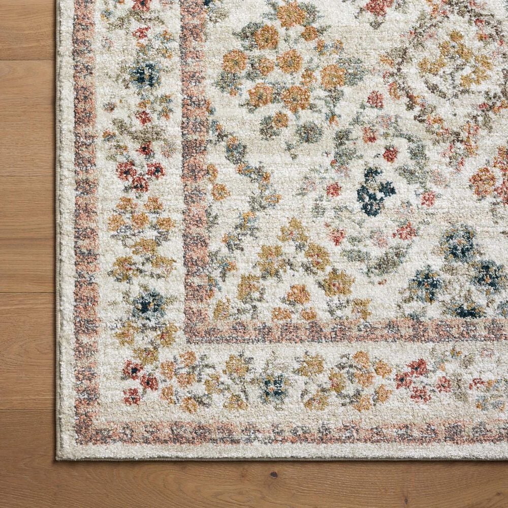 Rifle Paper Co. x Loloi Laurel Parquet 6&#39;6&quot; x 9&#39;2&quot; Cream Area Rug, , large