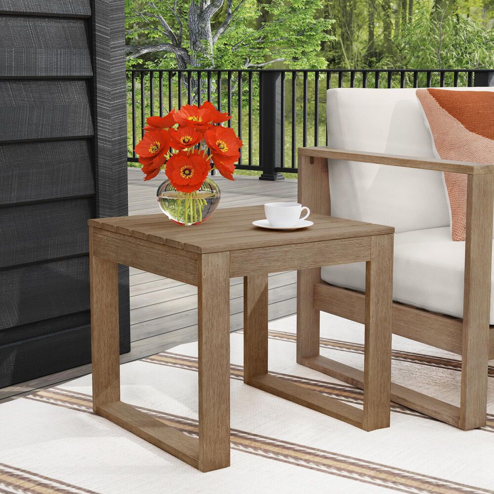 Linon Home Decor Silas Side Table in Brown, , large
