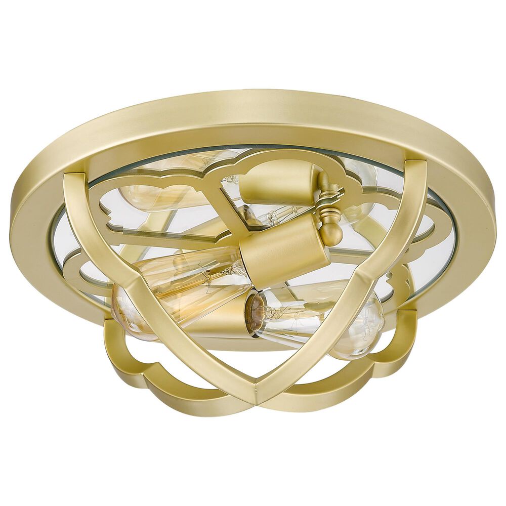 Golden Lighting Saxon Flush Mount in Olympic Gold, , large