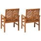 Walker Edison Vincent Patio Chair in Brown (Set of 2), , large