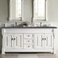 James Martin Vanities Brookfield 72" Double Bathroom Vanity in Bright White with 3 cm Charcoal Soapstone Quartz Top and Rectangle Sinks, , large