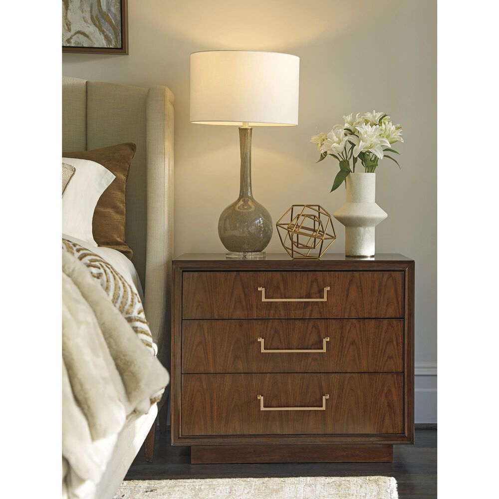Lexington Furniture Rendezvous Camden 3-Drawer Nightstand in Sable Brown, , large