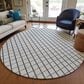 Dalyn Rug Company York 4" Round Gray Indoor/Outdoor Area Rug, , large