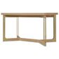 Hooker Furniture Banyon Bay Gathering Dining Table in Desert Oak and Brushed Brass - Table Only, , large