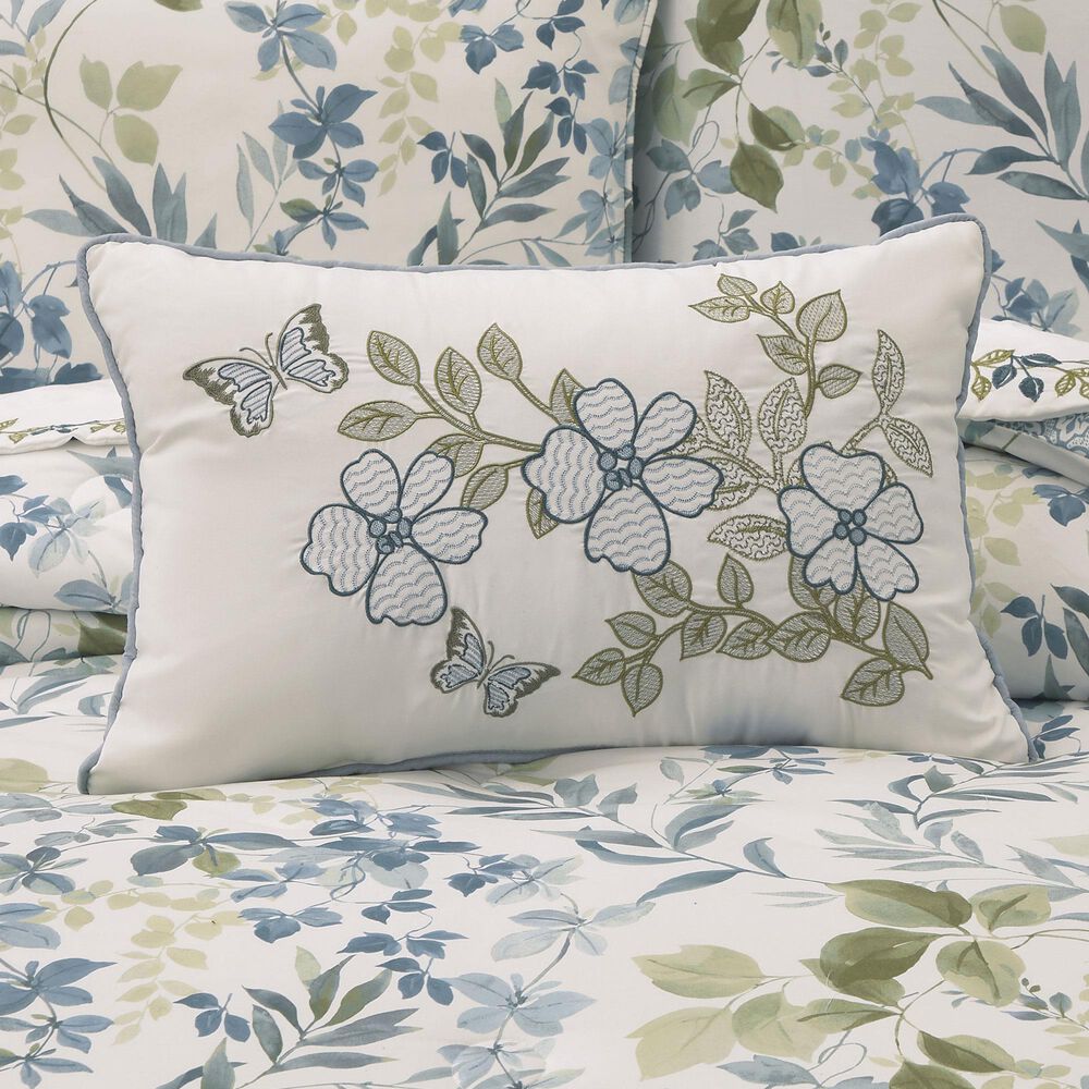 Royal Court Evergreen 13&quot; x 21&quot; Lumbar Pillow in Blue and Green, , large