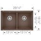 Blanco Precis 30" Equal Double Bowl Kitchen Sink in Cafe, , large
