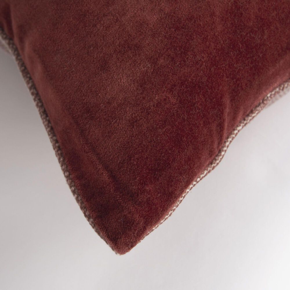 Rizzy Home Transitional Solid 22&quot; Poly Filled Pillow in Rust, , large