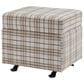 Lamps Per Se Camelot 25" Rectangle Gliding Ottoman in Light Brown and Gray, , large