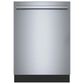 Bosch 300 Series 24" Built-In Bar Handle Dishwasher with Anti-Fingerprint in Stainless Steel, , large