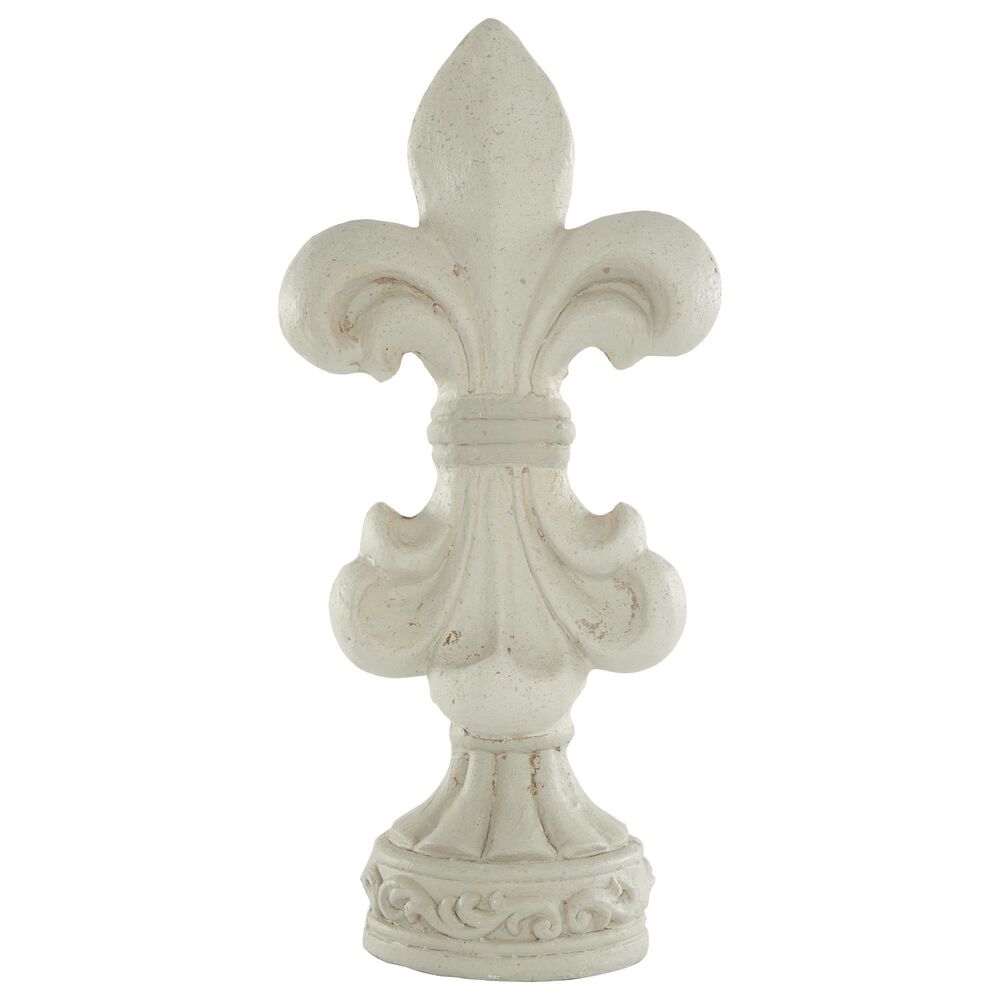 Maple and Jade 21" Farmhouse Finial Sculpture in Distressed White, , large