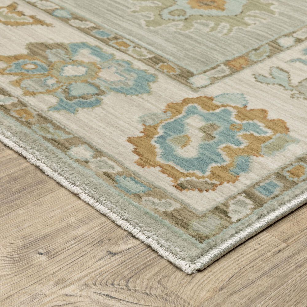 Oriental Weavers Maeve MAE11 Grey and Blue 2'3" x 7'6" Runner, , large