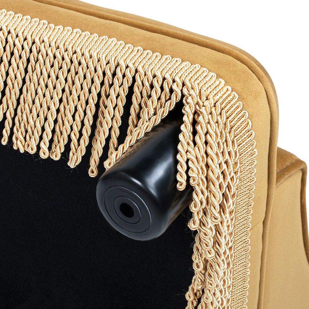 Jennifer Taylor Home Duchess 33" Medium Princess Pet Bed Sofa with Fringe Skirt in Gold Yellow, , large