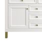 James Martin Vanities Chicago 48" Single Bathroom Vanity in Glossy White with 3 cm Lime Delight Quartz Top and Rectangular Sink, , large