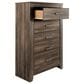 Ashley Juararo 5 Drawer Chest in Dark Brown, , large