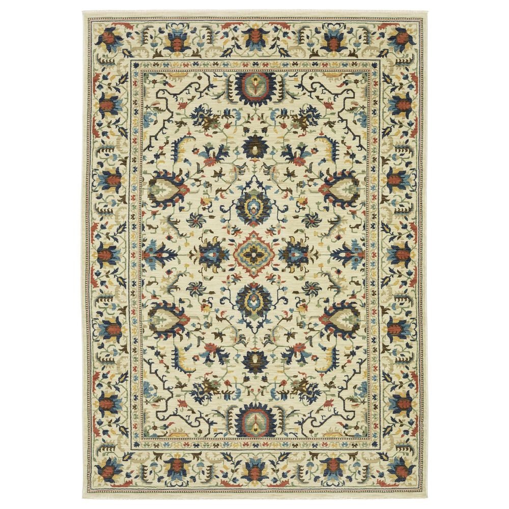 Oriental Weavers Francesca FR10A 6"7" x 9"6" Ivory Area Rug, , large
