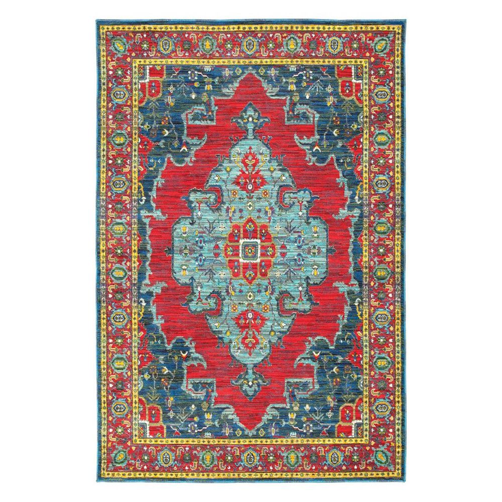 Oriental Weavers Joli 1331S 2'3" x 7'6" Blue/ Red Runner, , large