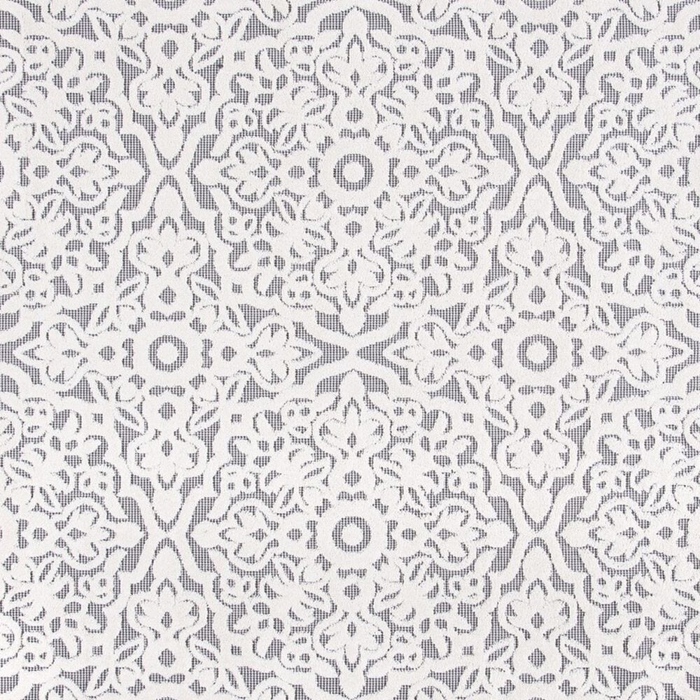 Safavieh Cabana CBN662A 8&#39; Round Ivory and Grey Indoor/Outdoor Area Performance Rug, , large