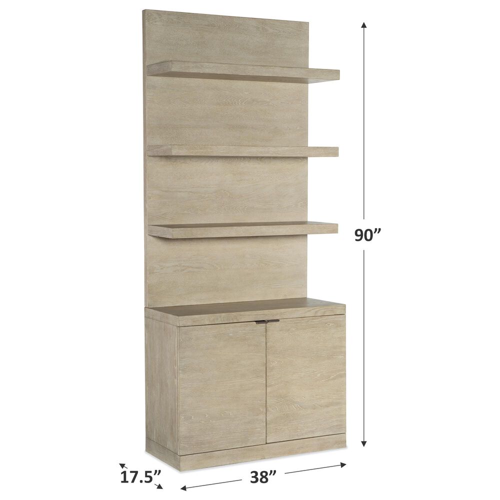 Hooker Furniture Cascade Bookcase Base and Hutch in Taupe, , large