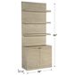 Hooker Furniture Cascade Bookcase Base and Hutch in Taupe, , large