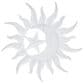Maple and Jade 36" x 36" Abstract Patterned Sun and Moon Wall Decor in Multicolor, , large