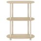 HOMLUX Turn-N-Tube 3-Tier Oval Side Display Rack in Bauhaus Oak and Beige, , large