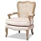 Baxton Studio Vallea Arm Chair in Light Beige, , large