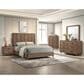 Crown Mark Nyomi 5 Piece King Panel Bedroom Set in Light Brown with USB Ports, , large