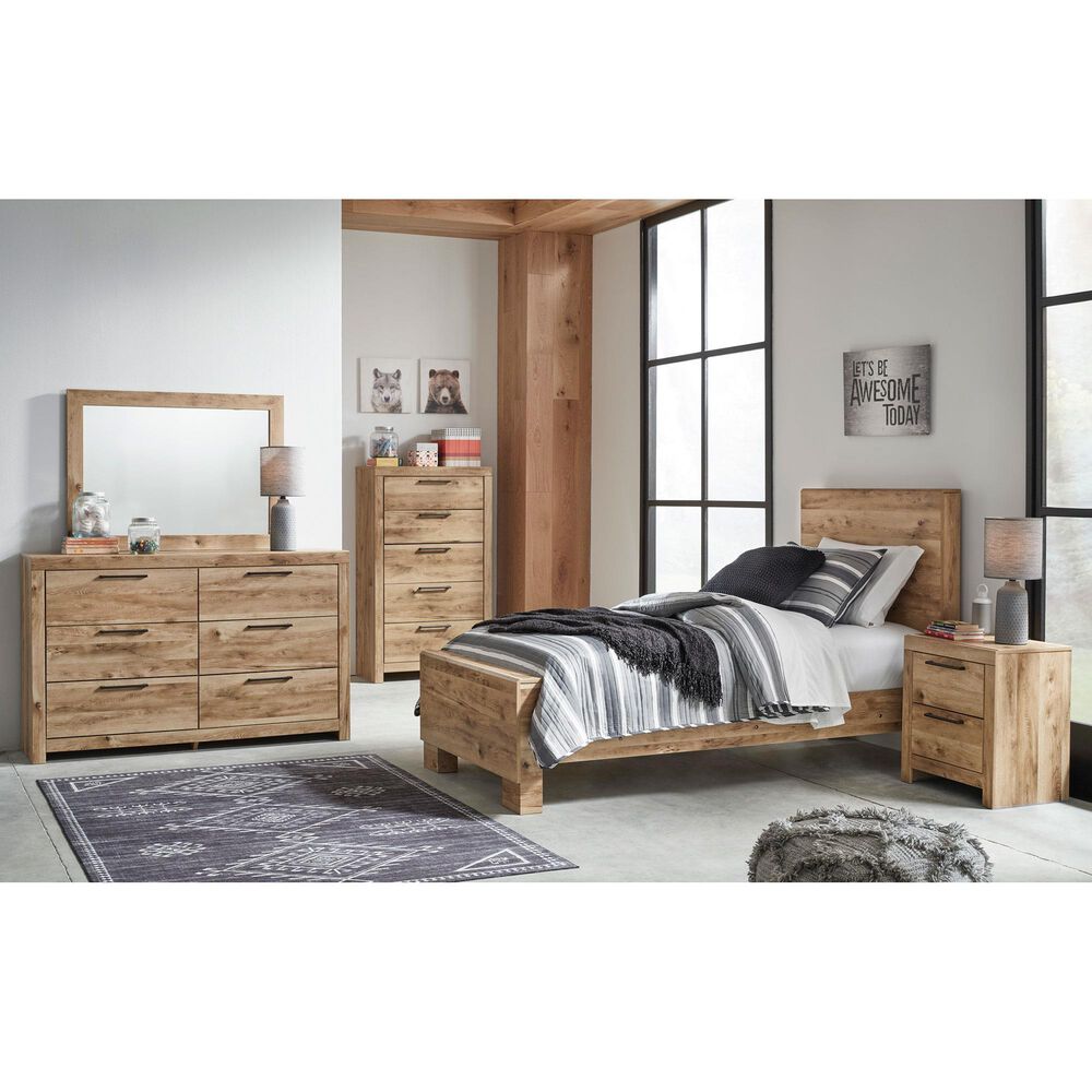 Ashley Hyanna 5-Piece Twin Bedroom Set in Golden Rust Tan, , large