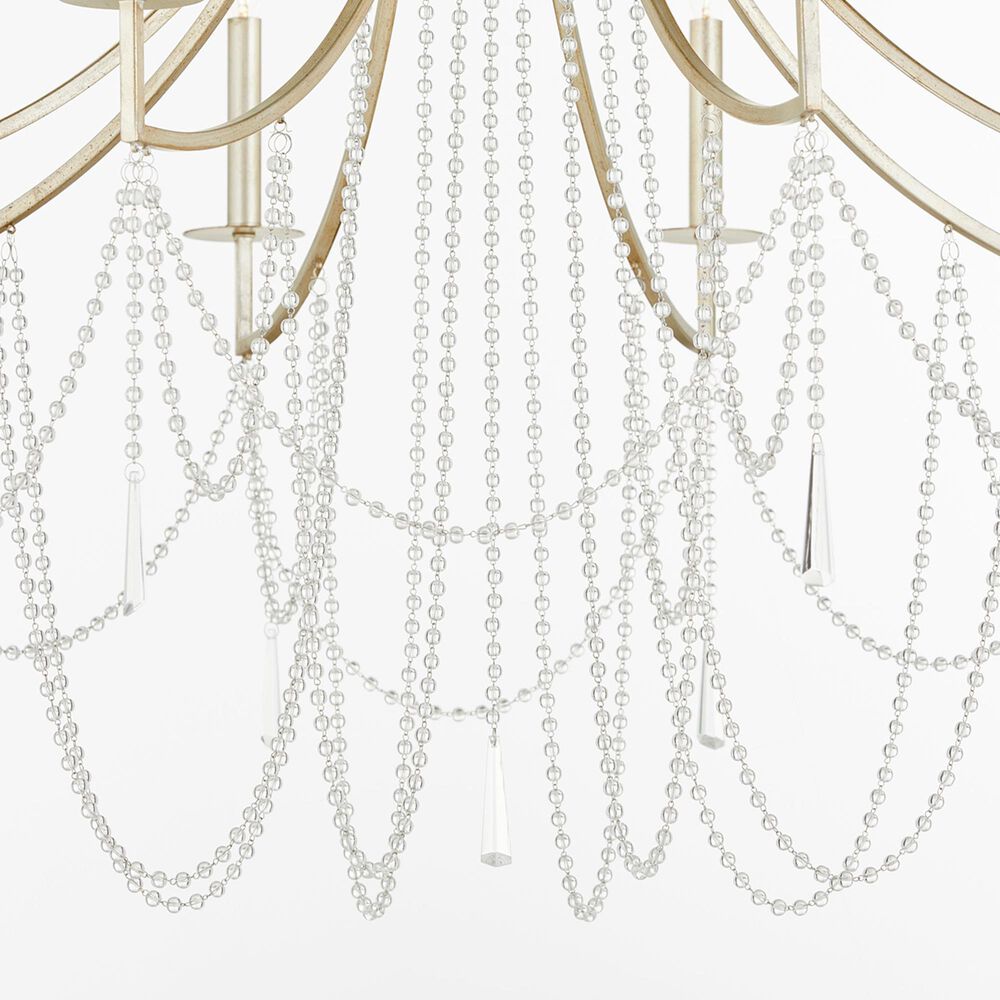 Quorum Malin 8-Light Chandelier in Antique Silver, , large